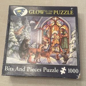 Glow in the dark puzzle of the nativity